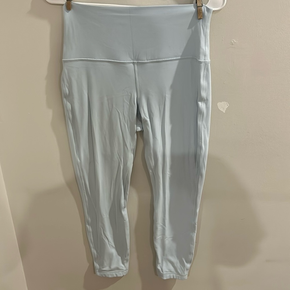 Lululemon align high rise pant 25” in the colors powder blue